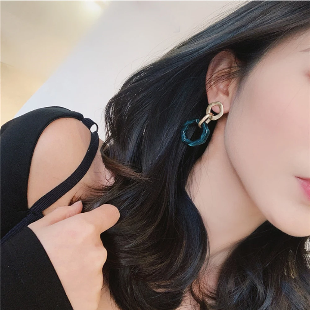 

MOFLO Fashion Designer Cute Earring Irregular Geometric Acrylic Long Big Earrings Dangle Jewelry Elegant Pendientes for Women