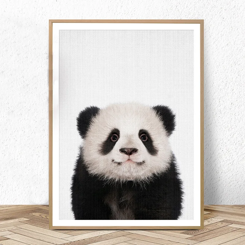 

Panda Print Baby Nursery Animals Wall Art Panda Bear Cub Woodland Animal Posters and Prints Cute Pictures for Kids Room Decor