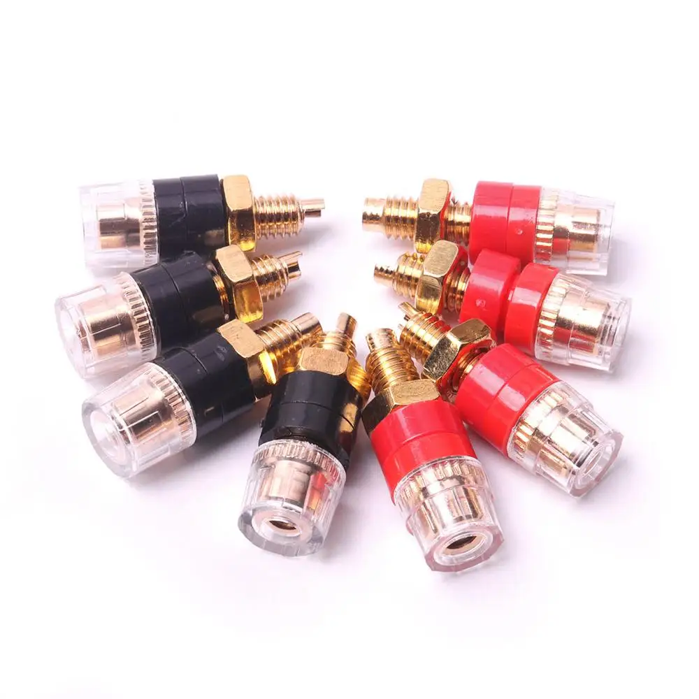 8 шт. усилитель Акустический кабель банан разъем красный + черный 30 мм Лопата