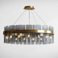 postmodern luxury led chandelier lighting for dining living room bedroom round hanging lamp creative glass home art g9 fixtures