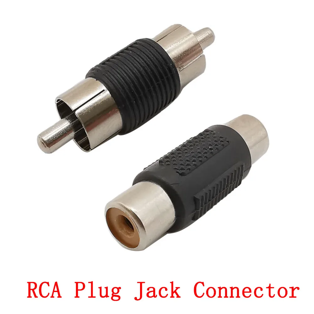 

2/5 шт. Разъем RCA штекер RCA штекер-штекер аудио соединитель RCA-разъем женский и женский аудио разъем удлинительный кабель разъем