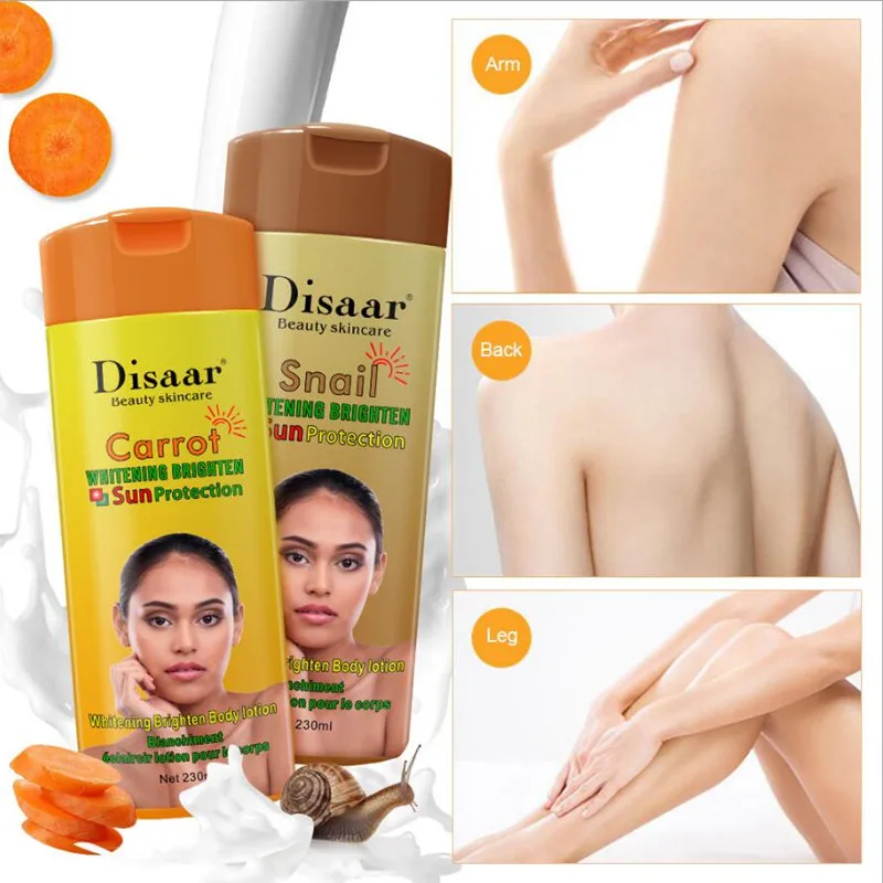 

Natural Strong Whitening Body Cream Lotion Dark Skin Bleaching Moisturizing Deep Skin Whitening Body Care Carrot Extract 230ml