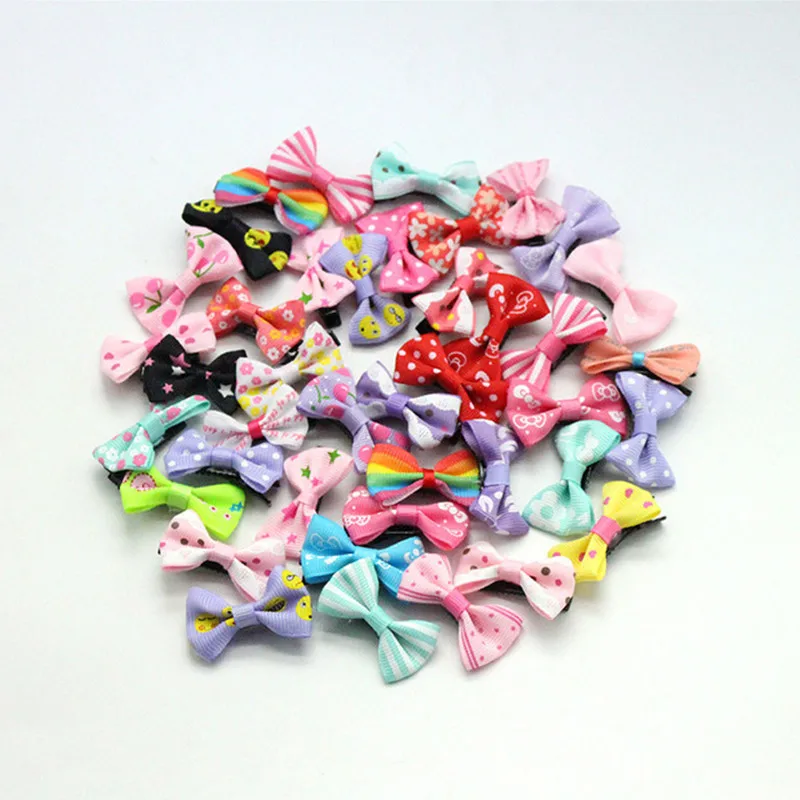 100 unids/lote de accesorios para el cabello para ni&ntilde;a, pinzas peque&ntilde;as para ni&ntilde;a para el pelo, Mini lazo de 3cm, horquillas para ni&ntilde;a, pasador para ni&ntilde;o-0