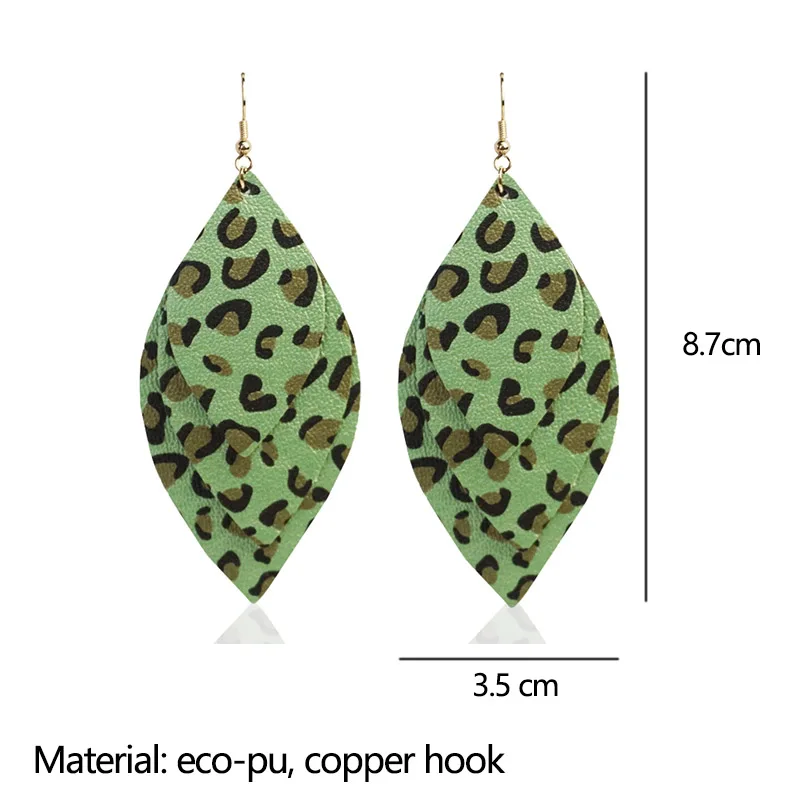 Cpop трендовые трехслойные серьги из искусственной кожи для женщин новые