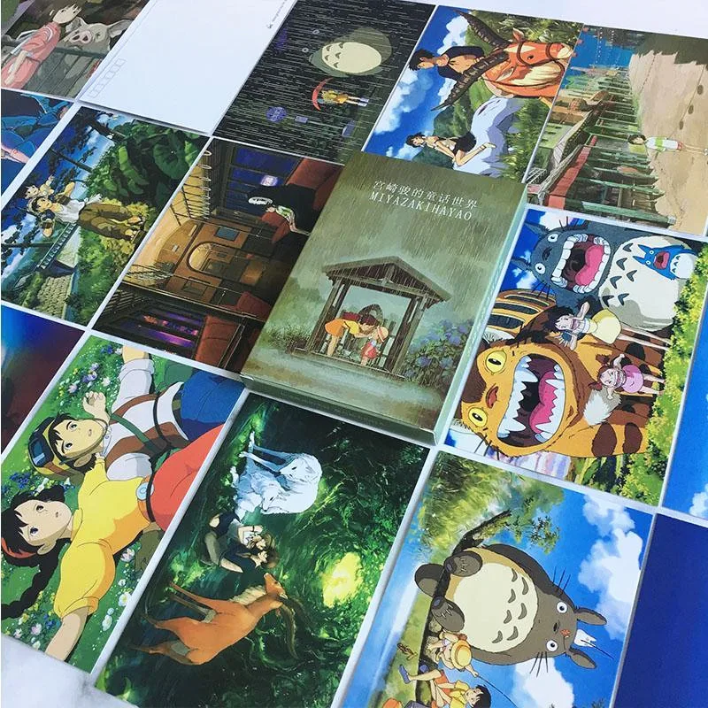 

30 Sheets/Set Anime Spirited Away Postcard Miyazaki Hayao Greeting Cards Birthday Gift Card Message Card