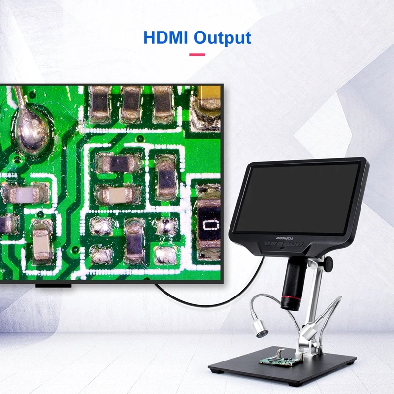 Цифровой микроскоп Andonstar с HDMI Wi-Fi 300X 10 1 дюйма ЖК-дисплей для ремонта телефона SMT