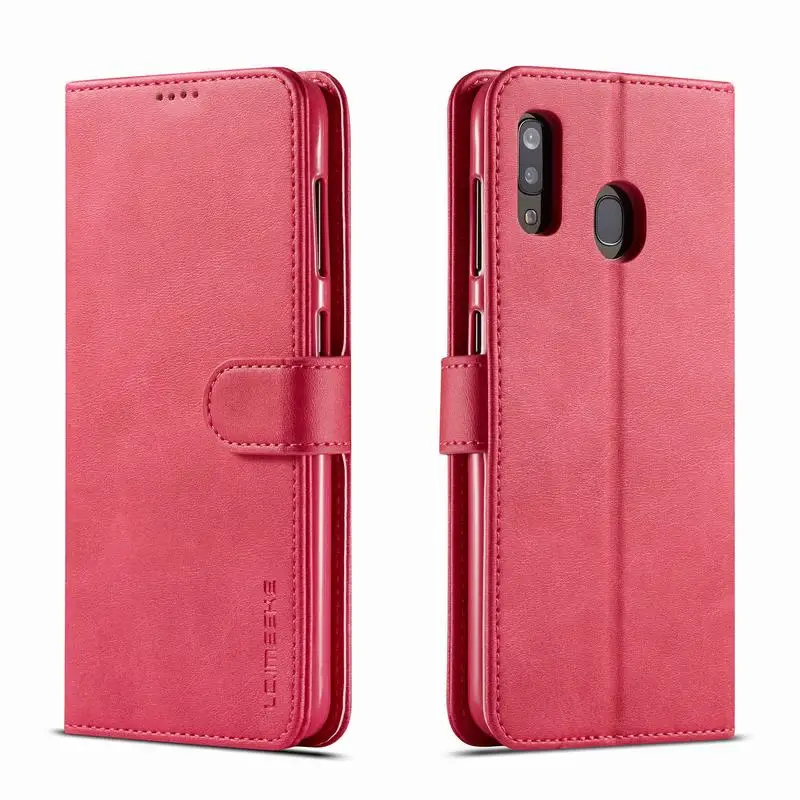 Кожаный чехол для Samsung Galaxy A40 A 40 Роскошный с отделениями карт Магнитный Флип