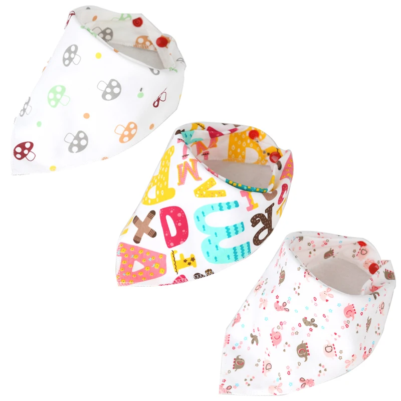 3 шт. бандана для малышей мягкие нагрудники из натурального хлопка детский