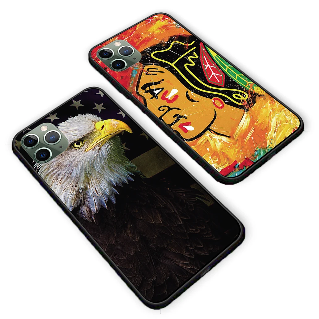 Портрет Америки для iPhone 5 5S 6 6s 7 8 Plus X XS XR 11 Pro Max черный чехол ТПУ