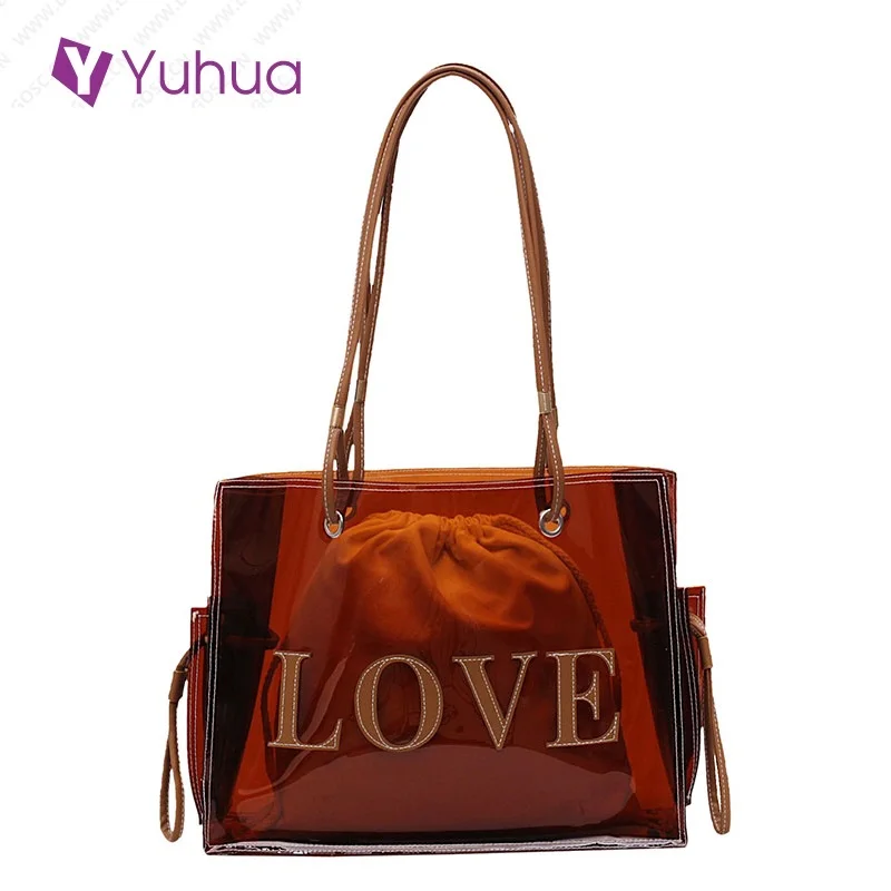 

Yuhua, 2020 новые сумки, модная прозрачная женская сумка, трендовая композитная Корейская версия сумка через плечо, повседневная женская сумка-м...