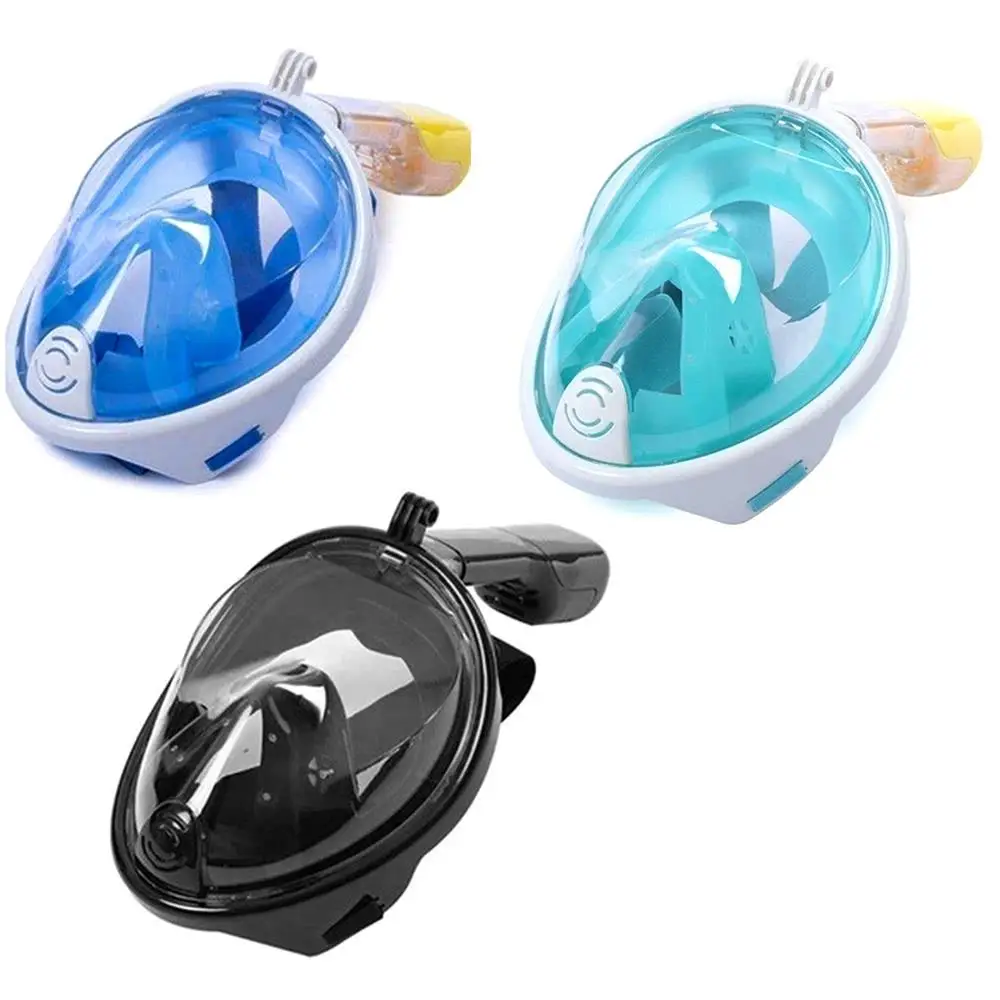 Breathing Tool 3 Colors Dry Submersible Mask Summer Swimming Full Face S / M Durable Anti Fog Snorkel Diving |
