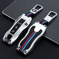 zinc alloy car remote key case cover shell fob for porsche cayenne 958 911 996 997 994 gt3 holder shell keychain protect set