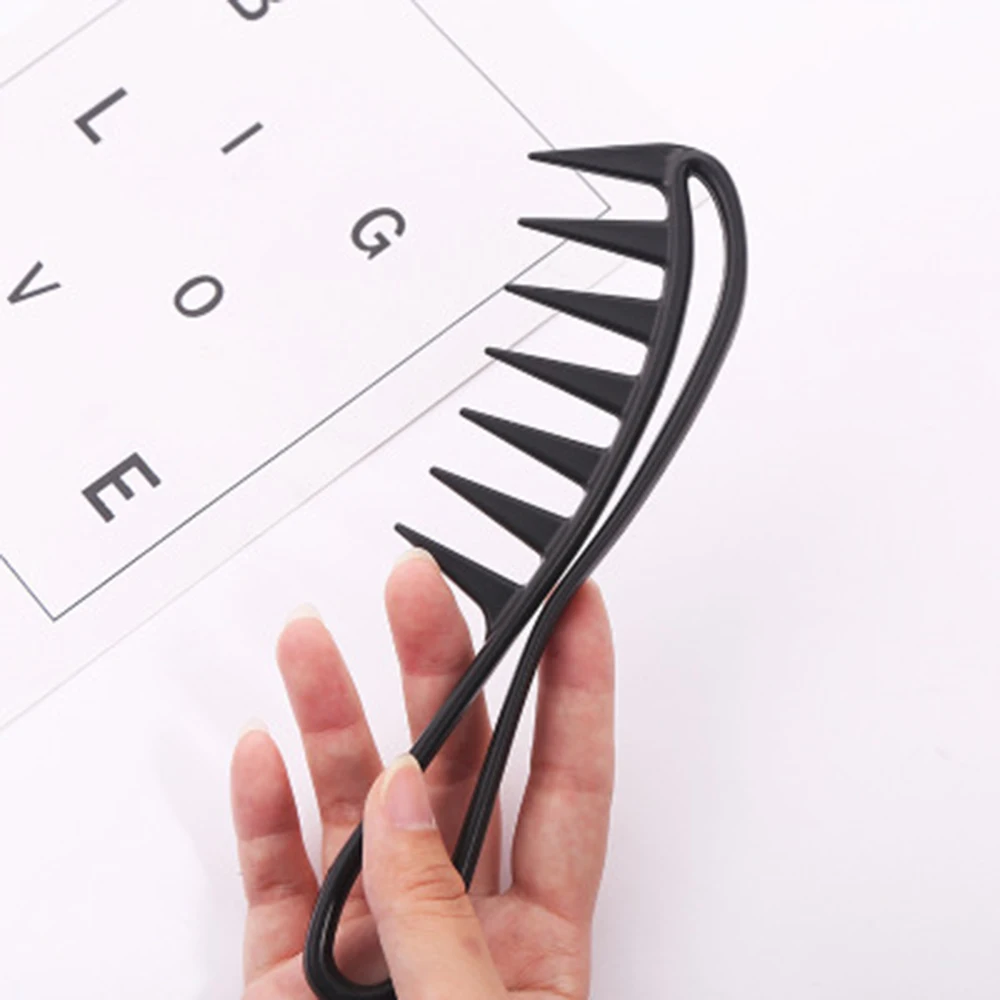 

Wide Tooth Shark Plastic Comb Detangler Curly Hair Salon Hairdressing Comb Massage For Hair Styling Tool Barber Accessories