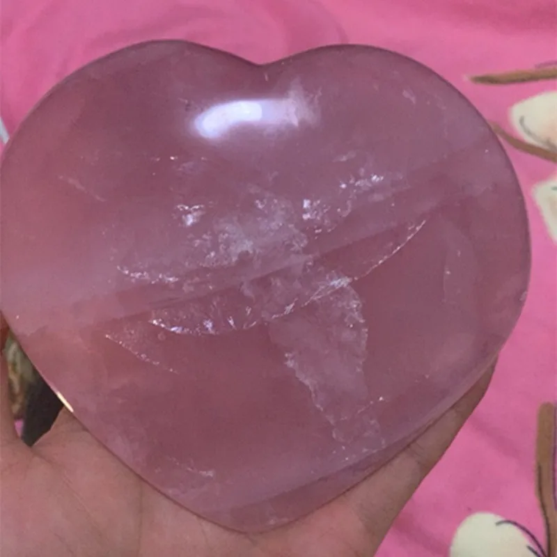 800 г огромный натуральный розовый кварц кристалл сердце Исцеление Кристалл и