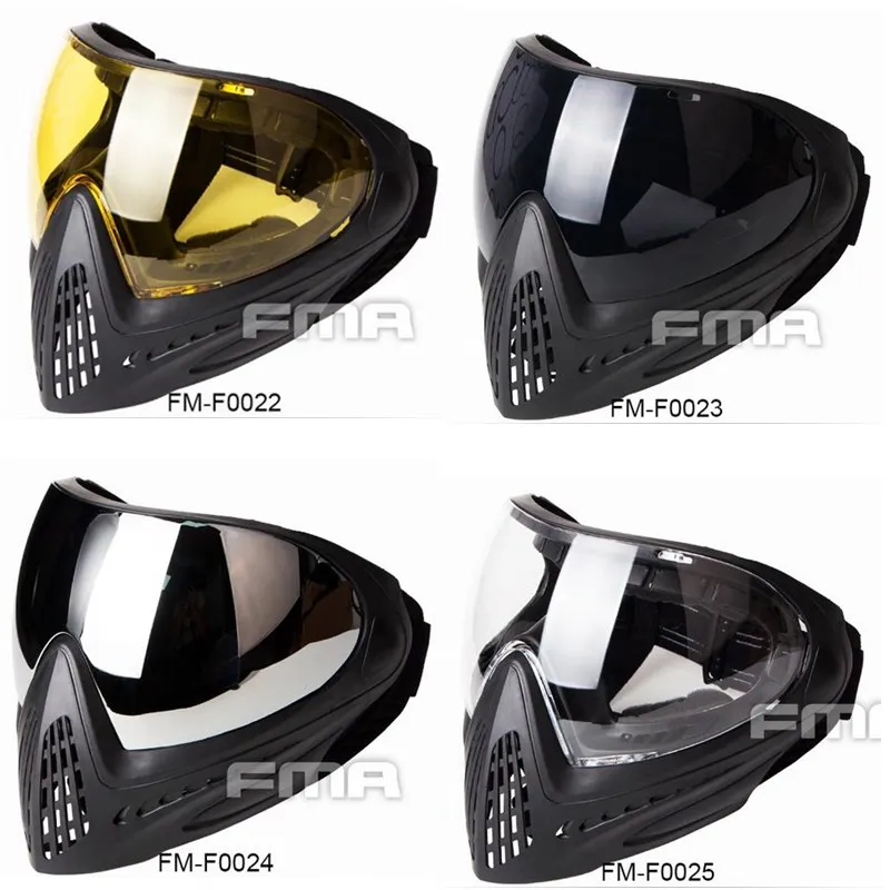 F0024 тактические Пейнтбольные полные противотуманные очки однослойное зеркало |