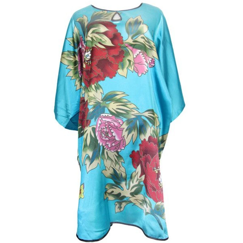 

Bathrobe Black Rayon Sleepwear Women Vintage Nightwear Loose Sexy Nightdress Robe Casual Night Dress Bath Gown pijama