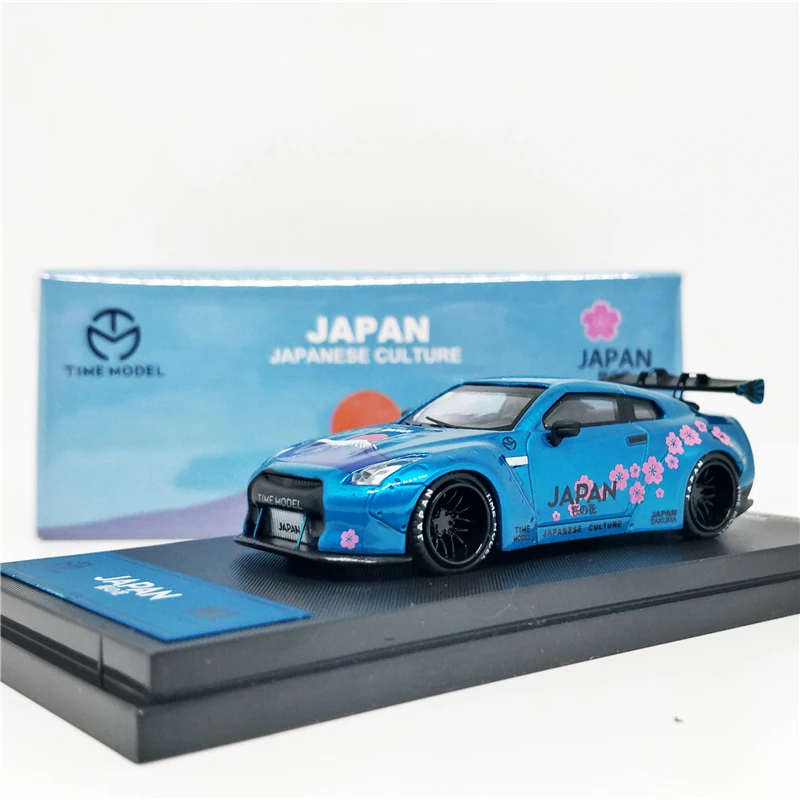 1: 64 раз модель Nissan GTR R35 японская Гора Фудзи сакула литая под давлением модель автомобиля