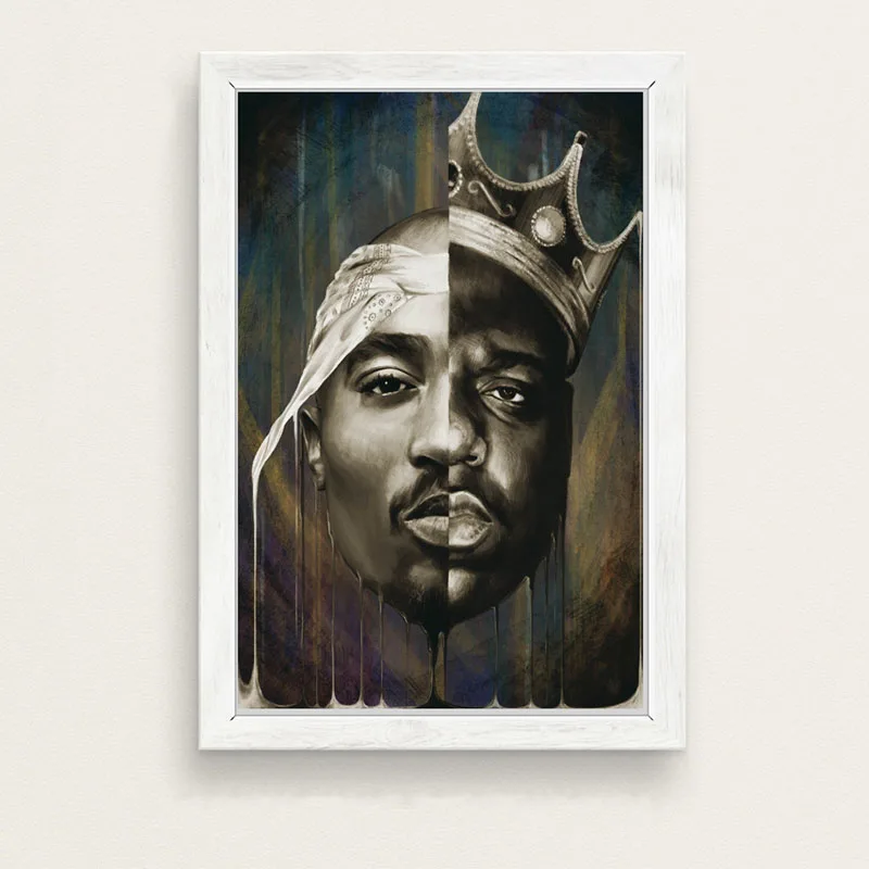 Знаменитый B.I.G Biggie Smalls Tupac 2PAC Шакур хип хоп гангста рэп музыка художественная живопись плакат настенный домашний декор высокое качество домашний декор для детской комнаты без рамки o415 - Цвет: 2