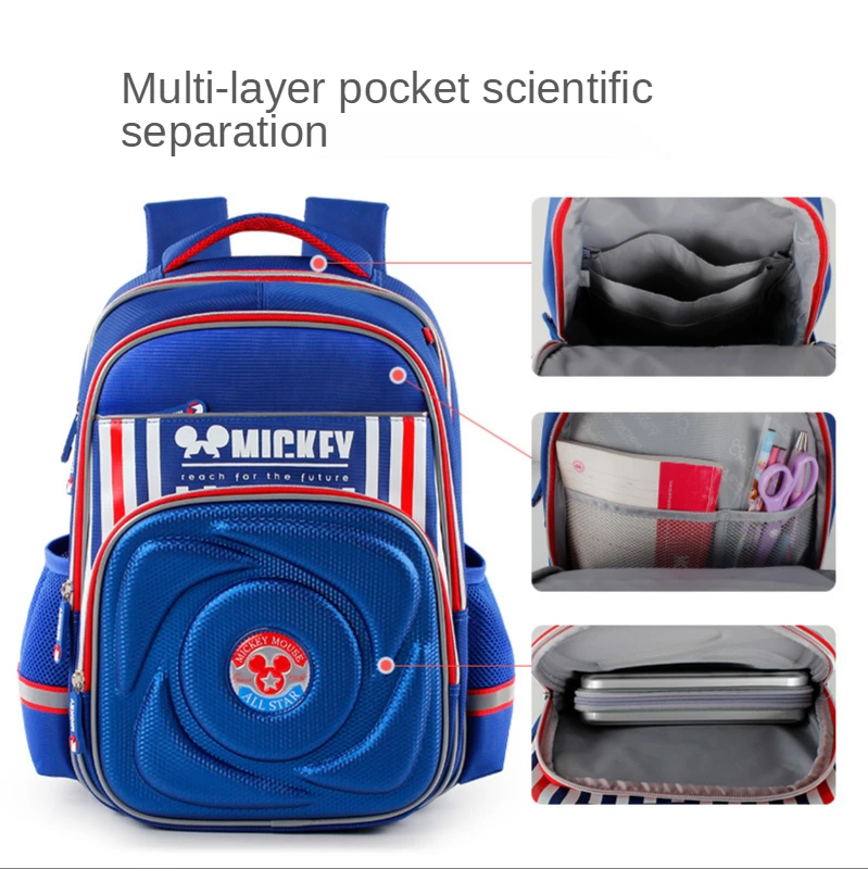 

Disney Bags Pupils 1-3 Grade 6-9 Boys Mickey Backpack Cartoon backpack men small backpack designer bags