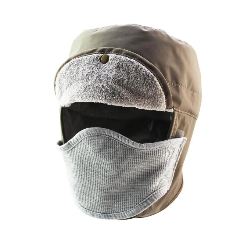 Уличная съемная ветрозащитная теплая маска 54 60 см шапка Осень зима для