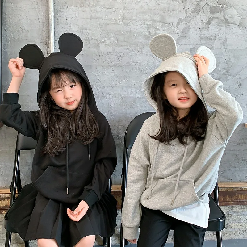 

Толстовки для девочек, свитшоты, Детское пальто, 2022, однотонный весенне-осенний Топ, пуловер для малышей, Пляжное пальто, детское хлопковое п...