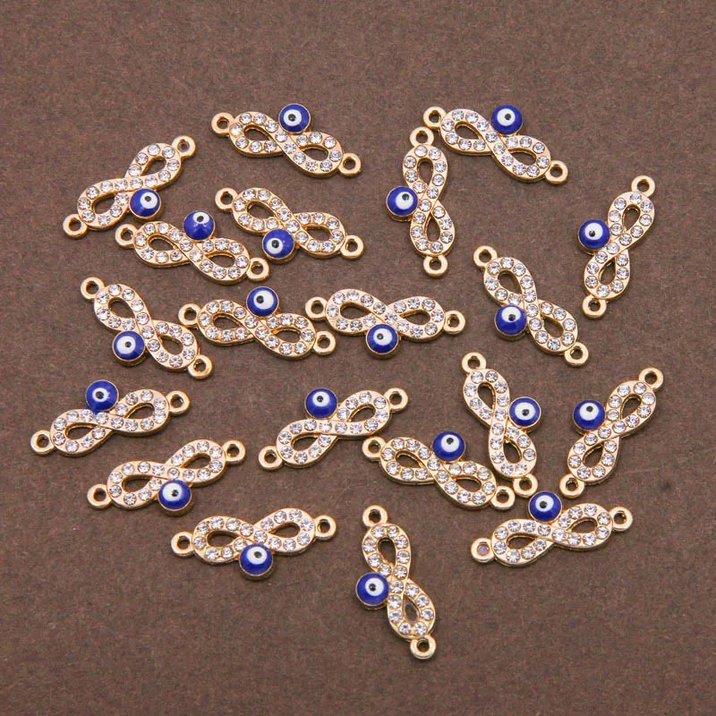 Соединители для ювелирных изделий рука Фатимы Хамса синий глаз 23 х 10 2 мм 6 шт. |