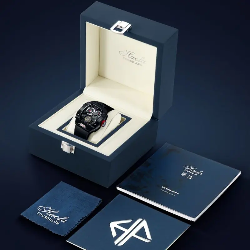 HAOFA Автоматические tourbillon часы мужские спортивные сапфировые водонепроницаемые