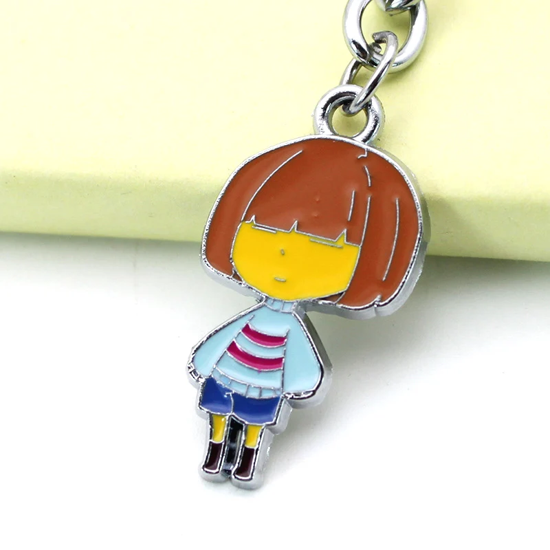Аниме игра Undertale металлический брелок Frisk/Sans/Toriel/Papyrus/Alphys Модный кулон для сумки с