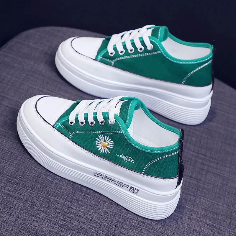 

Женские холщовые туфли на платформе, черные повседневные туфли на тонкой воздухопроницаемой платформе, размер 35-40, для осени и лета, 2021