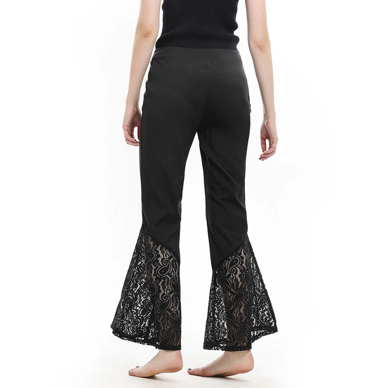 Женские широкие брюки кружевные Прошитые большие повседневные Pantalones De Mujer Calcas