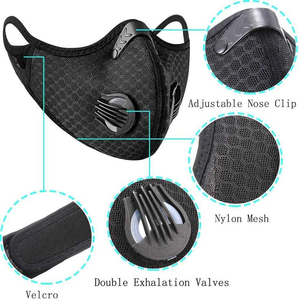 

Mascarillas Unisex Facial Protection 5 Pack Unisex Protect Cover Adjustable Reusable with 10 FiltersMascararilla Shield Masque