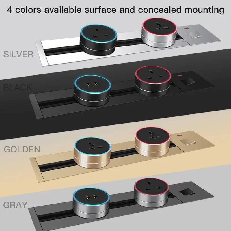 herepow power track socket smart home kitchen appliances outlet new type uk eu fr standard wall electrical plug adapter with usb free global shipping