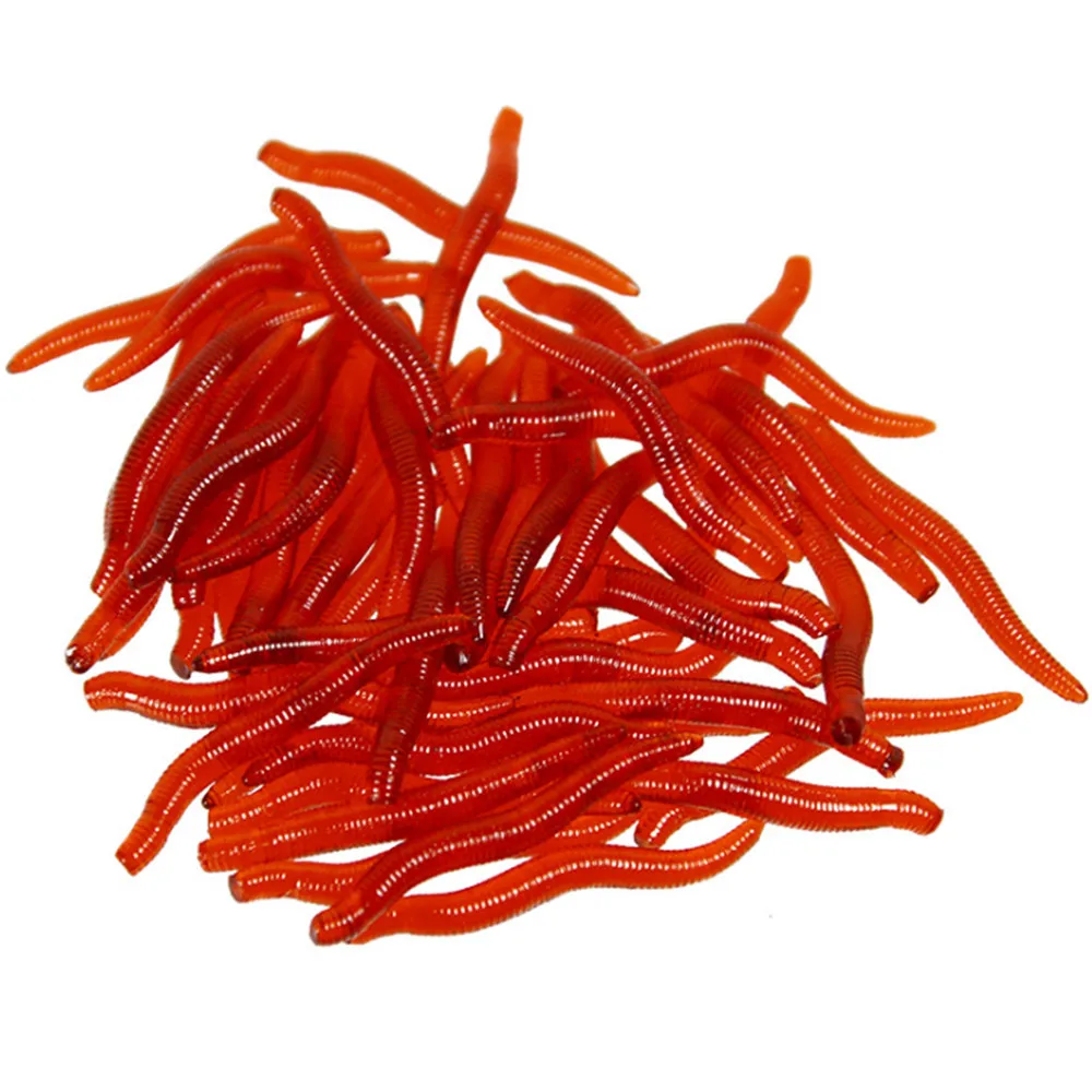 Реалистичная мягкая рыболовная приманка с красным запахом 50 шт./лот 3 5 см