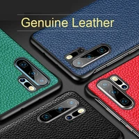 free customized letters luxury borderless genuine leather phone case for samsung note10 plus lightweight protective phone cover