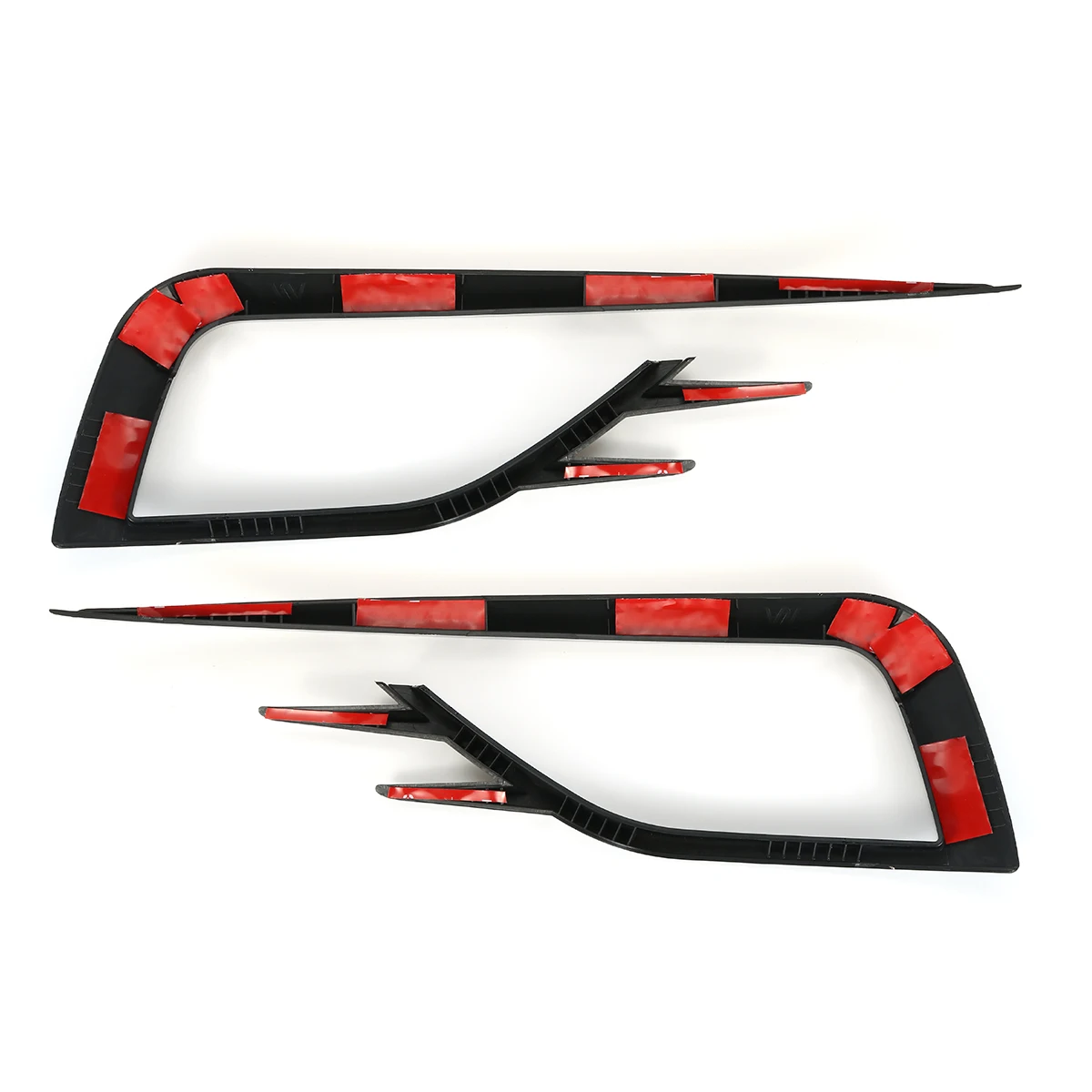 

2 pcs Car Front Fog Lamp Eyebrow Wind Knife Eyelid Glossy Black / Carbon Fiber Cover Frame For VW For Golf MK7.5 2018 2019 2020