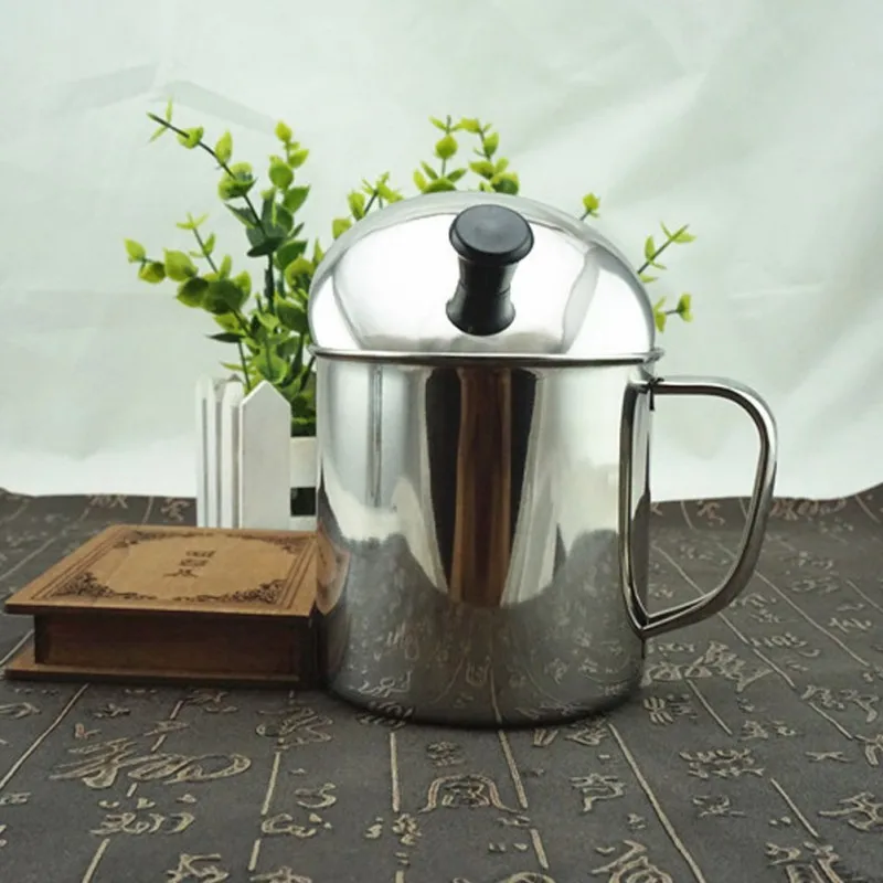 

Stainless Steel Mouth Cup With Handle Cup Home Kitchen Bar Supplies Drinkware Cup and Saucer Hot