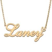 laney name tag necklace personalized pendant jewelry gifts for mom daughter girl friend birthday christmas party present