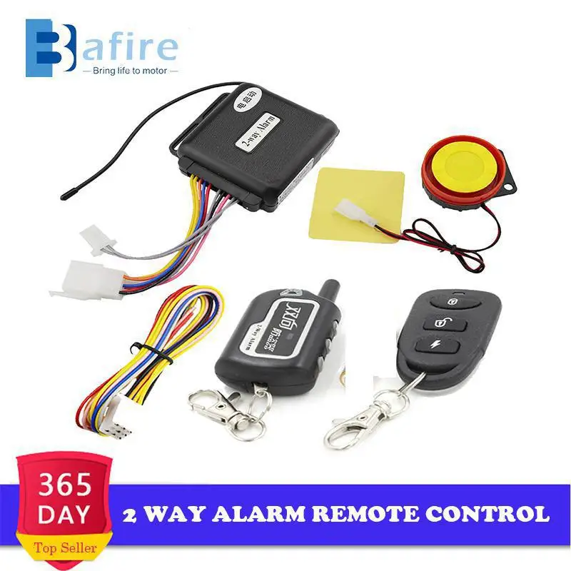 BAFIRE мотоциклетная двусторонняя сигнализация с дистанционным управлением, вибрационная сигнализация, защита от кражи, мото скутер, сигнализация, запуск двигателя - изображение