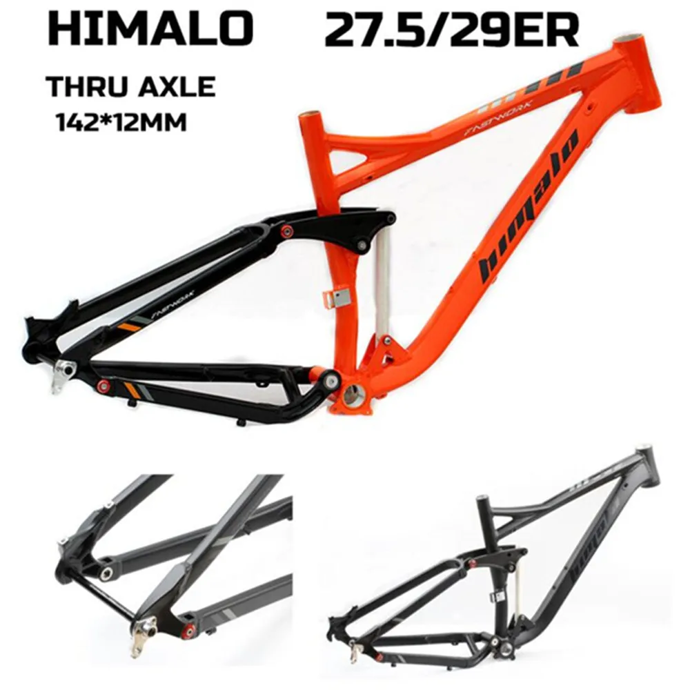 HIMALO велосипедная Рама полная подвеска рама 29ER 27.5ER сквозная ось алюминиевый сплав