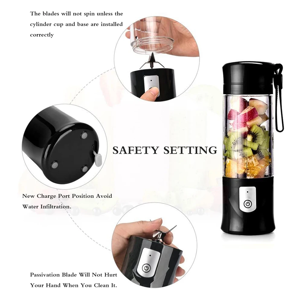 Портативный Мини Путешествия фрукты USB соковыжималка чашки личный маленький