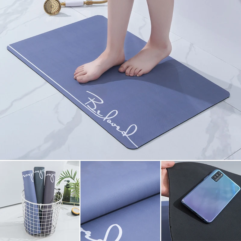 

Нескользящий коврик для ванной, многофункциональный абсорбирующий Придверный коврик, мягкое резиновое одеяло для кухни, спальни, ванной ко...