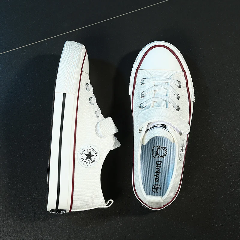 

New fashion children's sports shoes, boys' white canvas shoes, girls' wear-resistant non-slip sports shoes