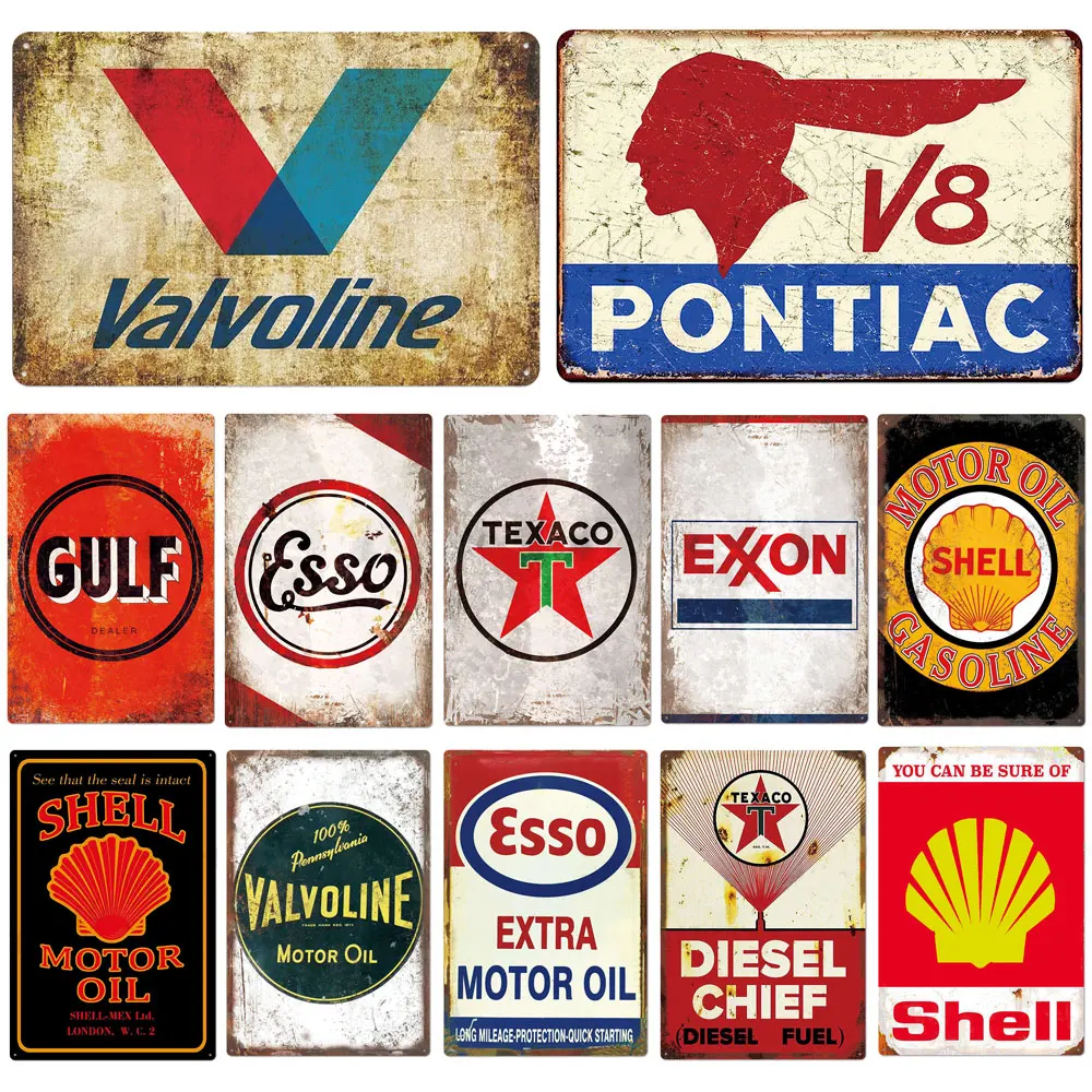 

Vintage Metal Plate Tin Signs Auto Motorcycle Gas Oli Garage Home Wall Decoration Metal Poster Plaques
