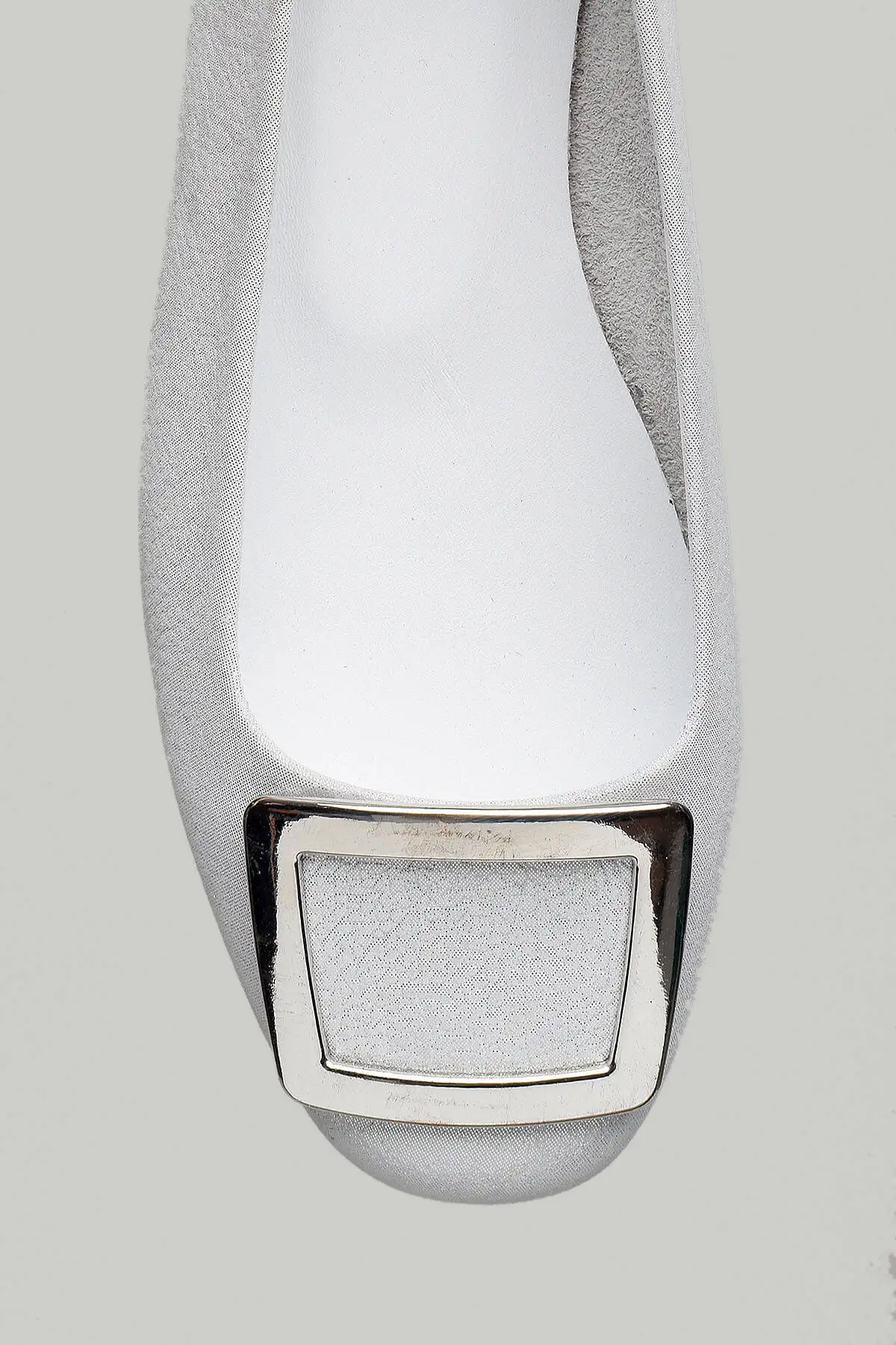 Серые женские балетки из натуральной кожи Derimod|Обувь без каблука| |