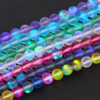 fashion 6810mm matte round high quality rainbow beads stone flash stone natural moonstone for making bracelet necklace jewelry