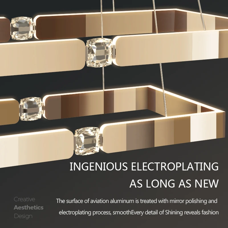 

VSDF Nordic Hall Chandeliers Creative Personality Bedroom Lights Net Red Restaurant Lights Crystal Diamond Ring Lamps