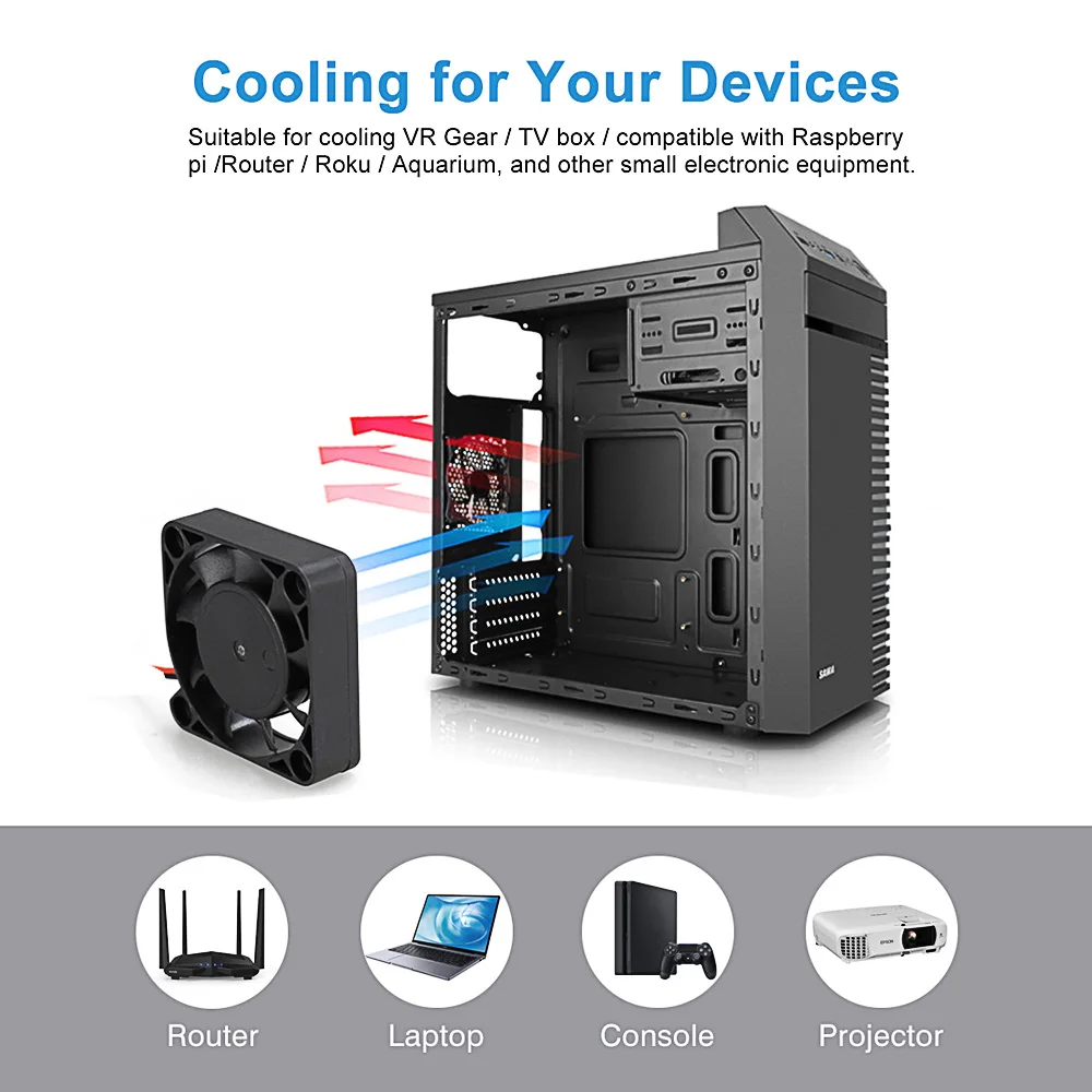 2PCS Gdstime 3D Printer fan 40mm DC 24V 12V 5V 2PIN 3PIN USB Ball Bearing Computer Case CPU Cooler Cooling axial Fan 40x40x10mm |