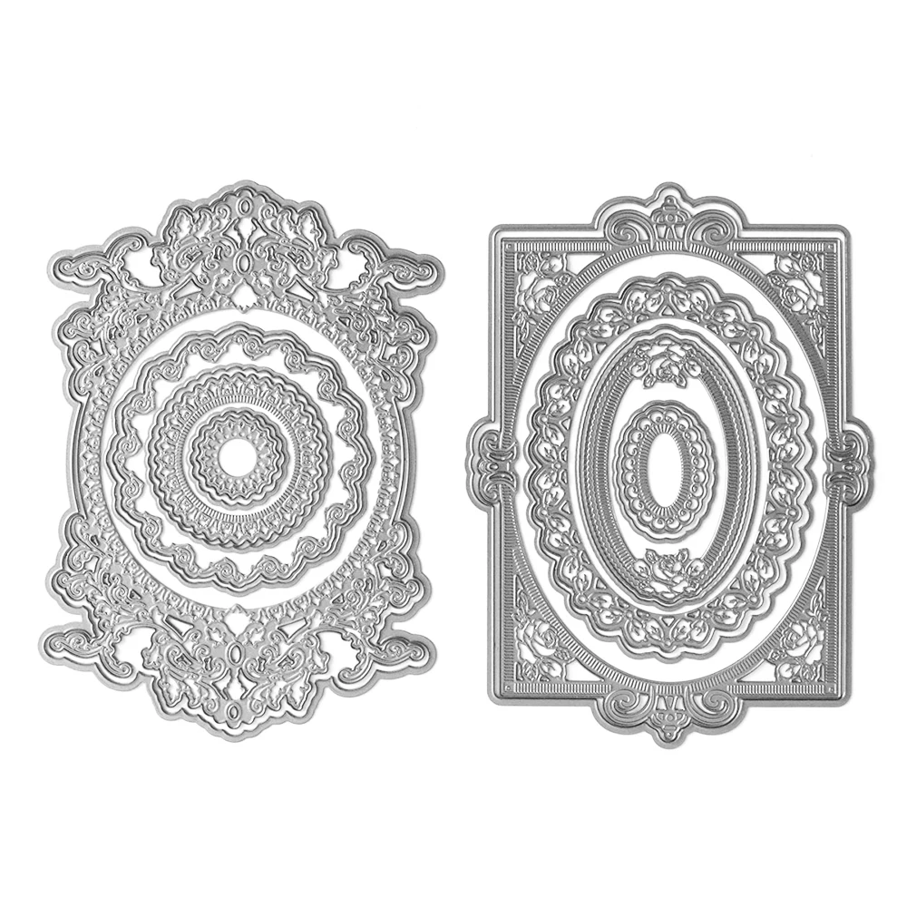 

2021 New Wrought Iron Pattern Cover Metal Cutting Mold Scrapbook Diary Decoration Embossing Template Diy Greeting Card Handmade