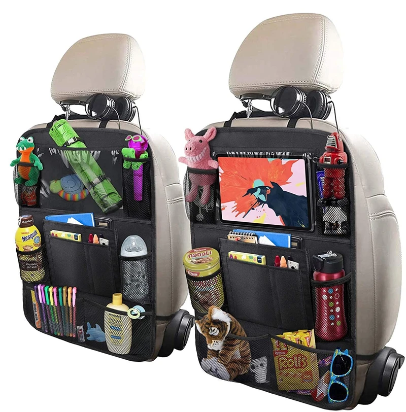 

M size waterproof car storage debris bag child car seat backrest protection cover baby kick pad protection bag