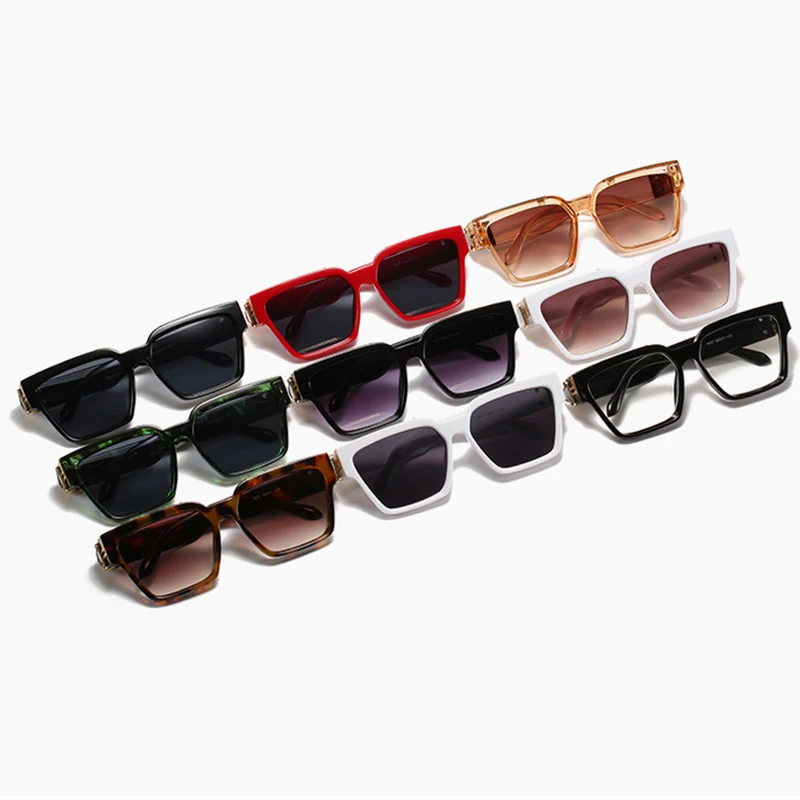 

2021 Fashion Luxury Brand Design Oversized Square Sunglasses Men Women Vintage Shield Steampunk Sun Glasses For Female UV400